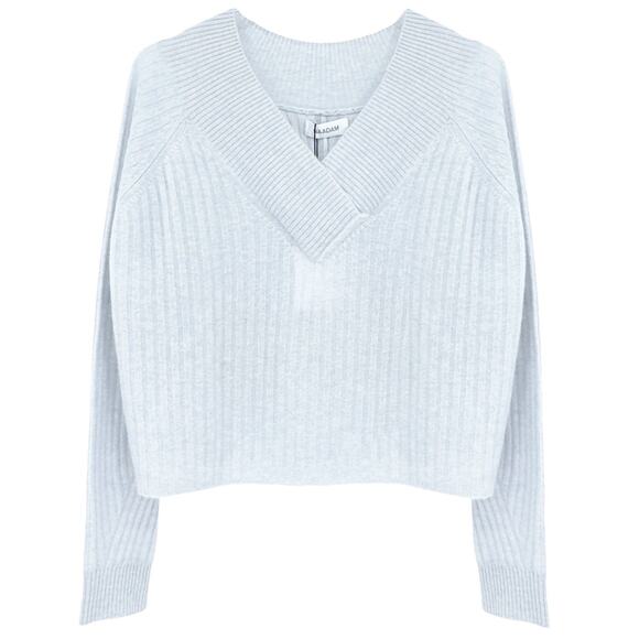 NAADAM Coastal Cashmere Cropped V-Neck Sweater XS - Picture 1 of 12